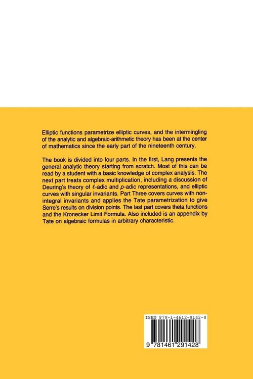 Produktbild: Elliptic Functions
