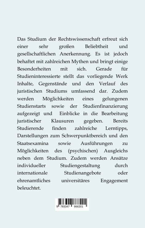 Produktbild: Der Weg durchs juristische Studium -
