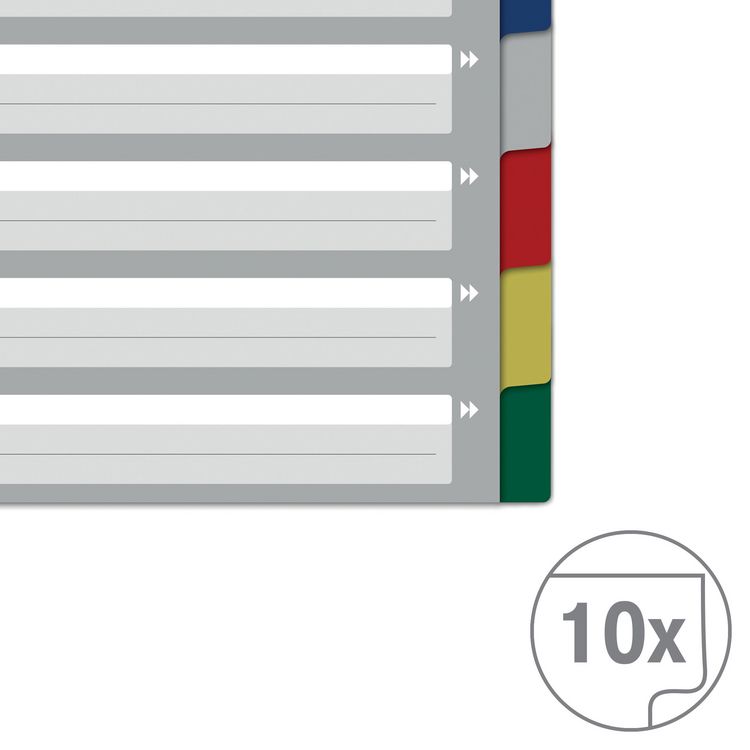 Produktbild: VON Plastik-Register Multicolor A4 Maxi 1-10