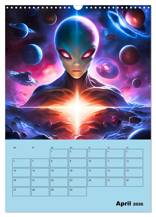 Produktbild: Galaktische Begegnungen (Wandkalender 2026 DIN A3 hoch), CALVENDO Monatskalender