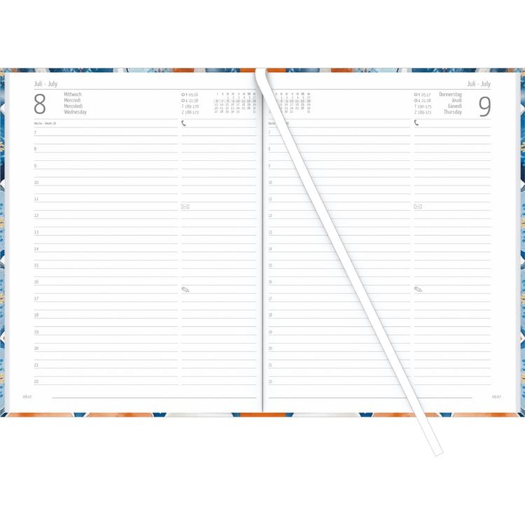 Buchkalender Style Oriental 2026 - Büro-Kalender A5 - Cheftimer - 1 Tag 1 Seite - 352 Seiten - Muster - Alpha Edition