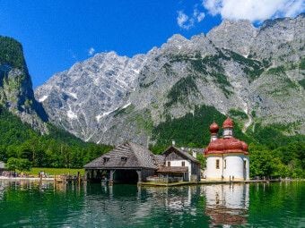 Produktbild: CALVENDO Puzzle Halbinsel Hirschau mit St. Bartholom&auml;, Sch&ouml;nau | 1000 Teile Lege-Gr&ouml;&szlig;e 64x48cm Foto-Puzzle f&uuml;r gl&uuml;ckliche Stunden