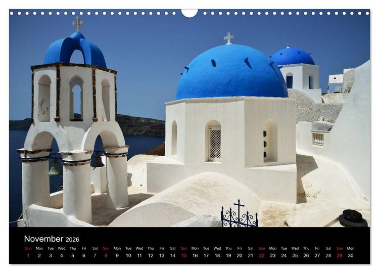 Produktbild: Churches and monasteries in Greece (Wall Calendar 2026 DIN A3 landscape), CALVENDO 12 Month Wall Calendar