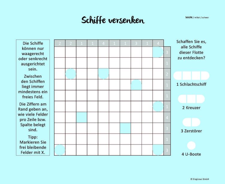 Produktbild: Schiffe versenken. Jetzt ohne Gegner alleine spielen. Der Spiele-Klassiker als Einzel-Spieler-Version. Ged&auml;chtnistraining und Logik-Spiel f&uuml;r stundenlangen R&auml;tsel-Spa&szlig;. R&auml;tsel-Block im XXL-Format