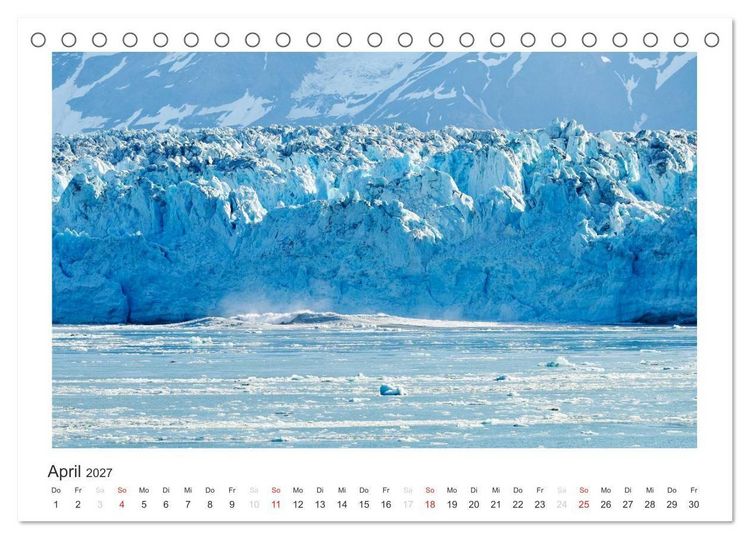 Produktbild: ALASKA Gletscher EIS (Tischkalender 2027 DIN A5 quer), CALVENDO Monatskalender