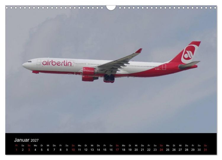Produktbild: Deutsche Airlines (Wandkalender 2027 DIN A3 quer), CALVENDO Monatskalender
