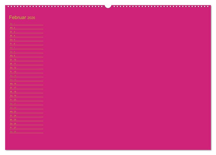 Produktbild: Bastel-Geburtstagskalender pink / Geburtstagskalender (Wandkalender 2026 DIN A2 quer), CALVENDO Monatskalender