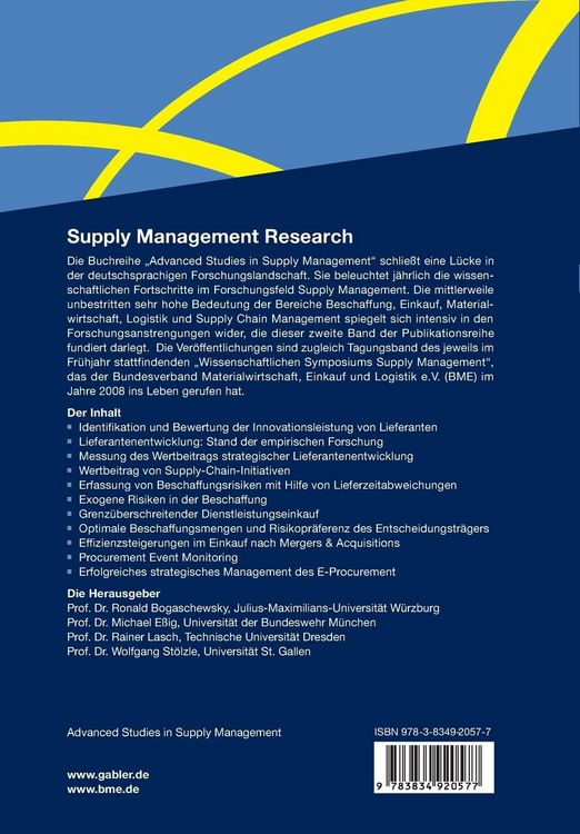 Produktbild: Supply Management Research