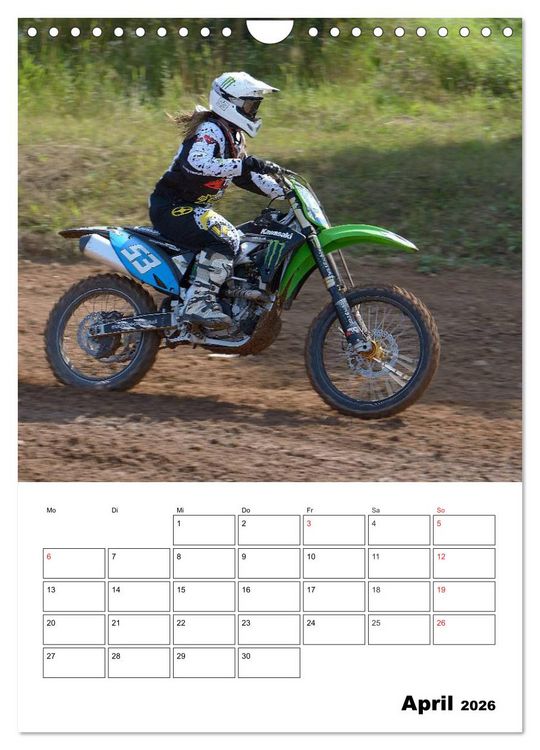 Produktbild: Motocross Terminplaner (Wandkalender 2026 DIN A4 hoch), CALVENDO Monatskalender