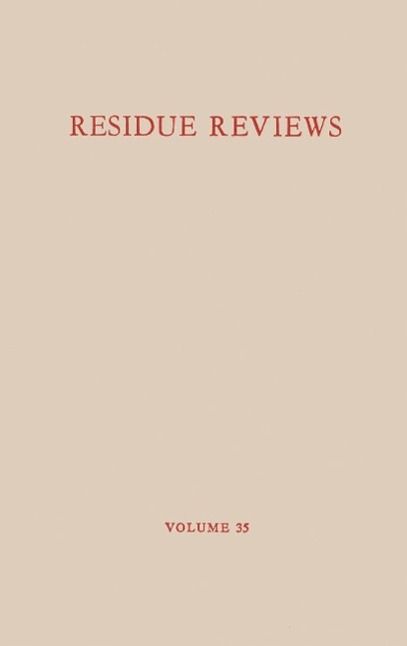 Produktbild: Residue Reviews / R&uuml;ckstands-Berichte