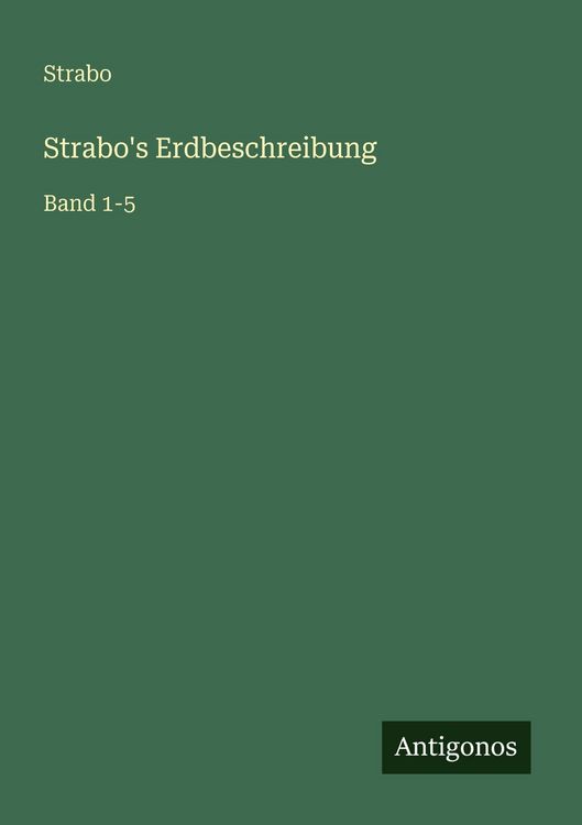 Produktbild: Strabo's Erdbeschreibung