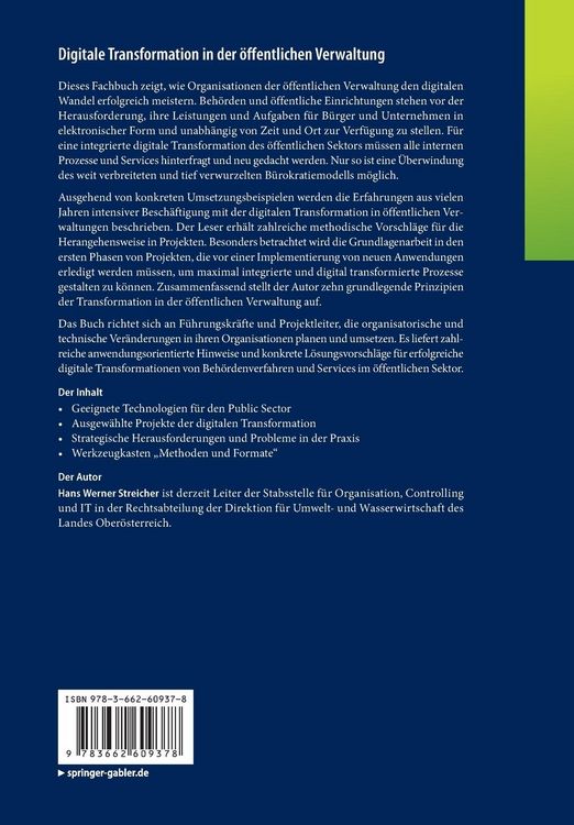 Produktbild: Digitale Transformation in der &ouml;ffentlichen Verwaltung
