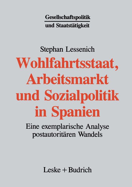 Produktbild: Wohlfahrtsstaat, Arbeitsmarkt und Sozialpolitik in Spanien