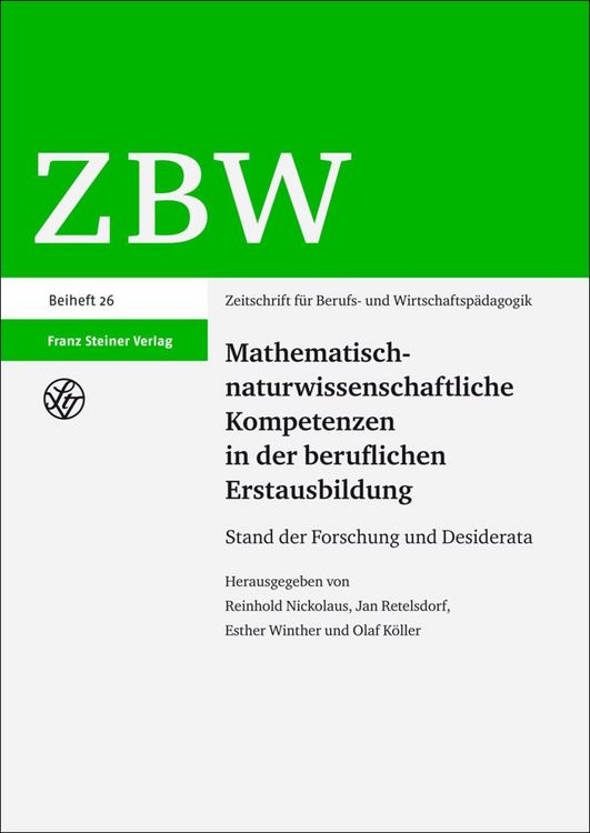 Produktbild: Mathematisch-naturwissenschaftliche Kompetenzen in der beruflichen Erstausbildung