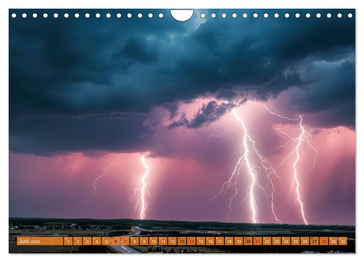 Produktbild: Mega-Blitze (Wandkalender 2026 DIN A4 quer), CALVENDO Monatskalender