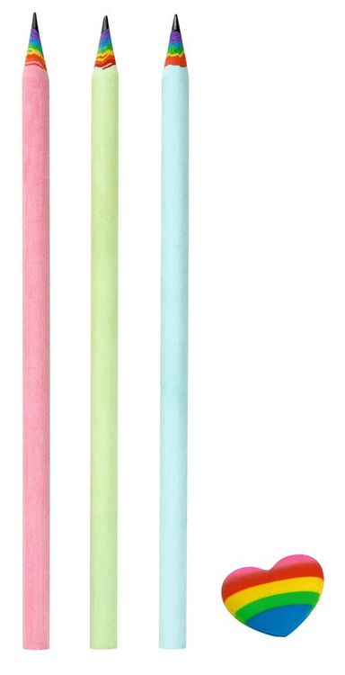 30 Bleistifte Mit 3 Radiergummis - Set Für Kinder, Geschenk Für Geburtstage, Schule & Partys