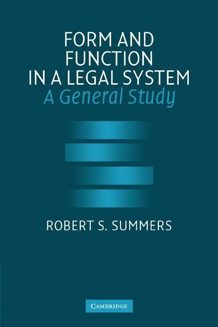 Produktbild: Form and Function in a Legal System