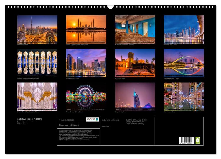 Produktbild: Bilder aus 1001 Nacht (Wandkalender 2026 DIN A2 quer), CALVENDO Monatskalender