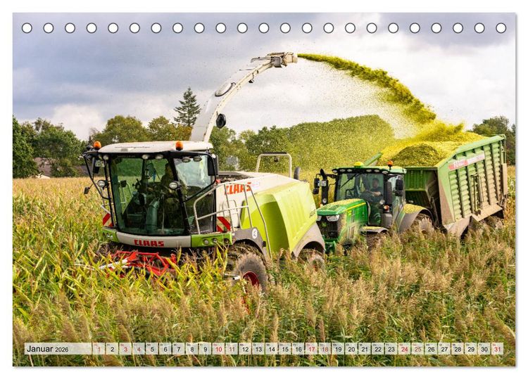Produktbild: Maisernte am Deich (Tischkalender 2026 DIN A5 quer), CALVENDO Monatskalender