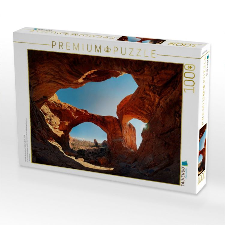Produktbild: CALVENDO Puzzle Double Arch, Arches Nationalpark, USA | 1000 Teile Lege-Gr&ouml;&szlig;e 64x48cm Foto-Puzzle f&uuml;r gl&uuml;ckliche Stunden