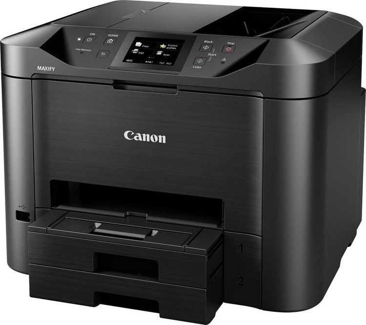 Produktbild: Canon Multifunktionsdrucker Tintenstrahl Farbe A4 Drucker, Scanner, Kopierer, Fax LAN, WLAN, Duplex, Duplex-ADF