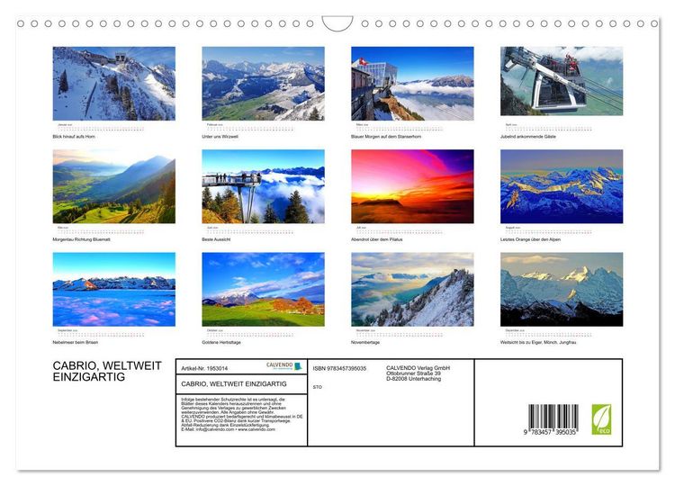 Produktbild: CABRIO, WELTWEIT EINZIGARTIG (Wandkalender 2026 DIN A3 quer), CALVENDO Monatskalender