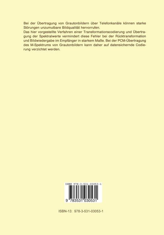 Produktbild: St&ouml;rsichere &Uuml;bertragung transformierter Bilddaten