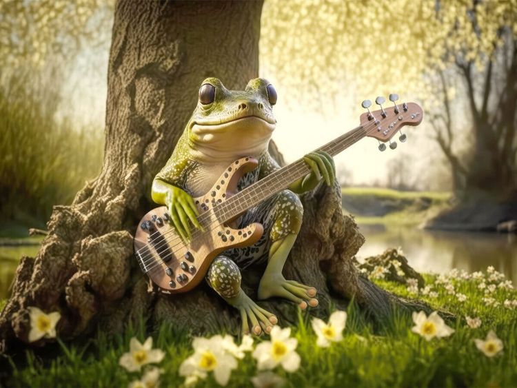 Produktbild: CALVENDO Puzzle Ein Motiv aus dem Kalender Frosch Konzert | 1000 Teile Lege-Gr&ouml;&szlig;e 64x48cm Foto-Puzzle f&uuml;r gl&uuml;ckliche Stunden