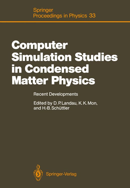 Produktbild: Computer Simulation Studies in Condensed Matter Physics