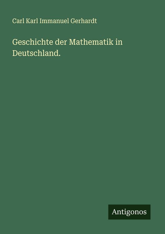 Produktbild: Geschichte der Mathematik in Deutschland.