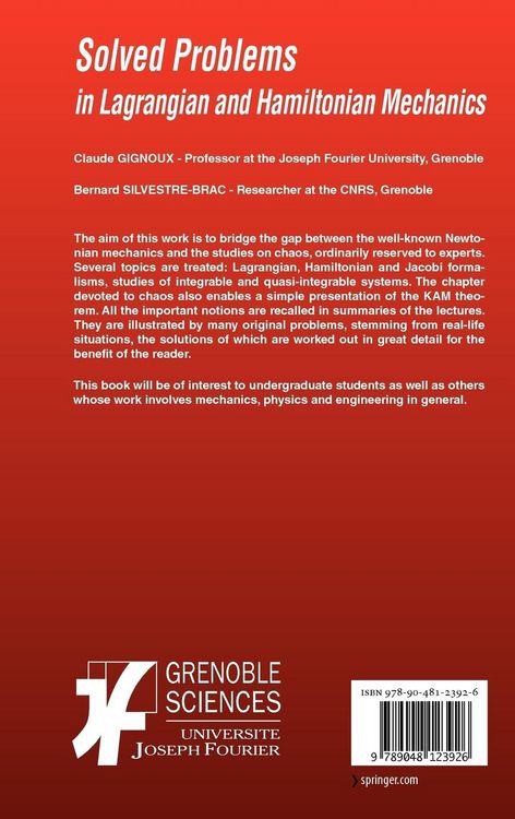 Produktbild: Solved Problems in Lagrangian and Hamiltonian Mechanics