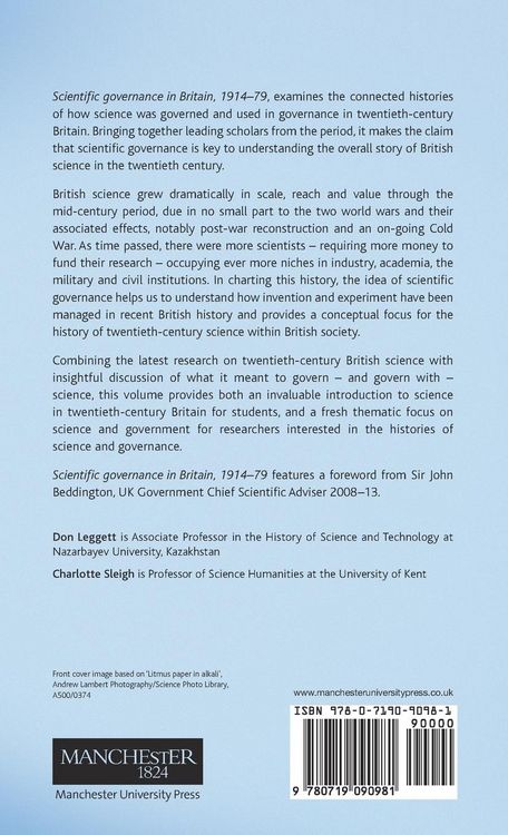 Produktbild: Scientific governance in Britain, 1914-79