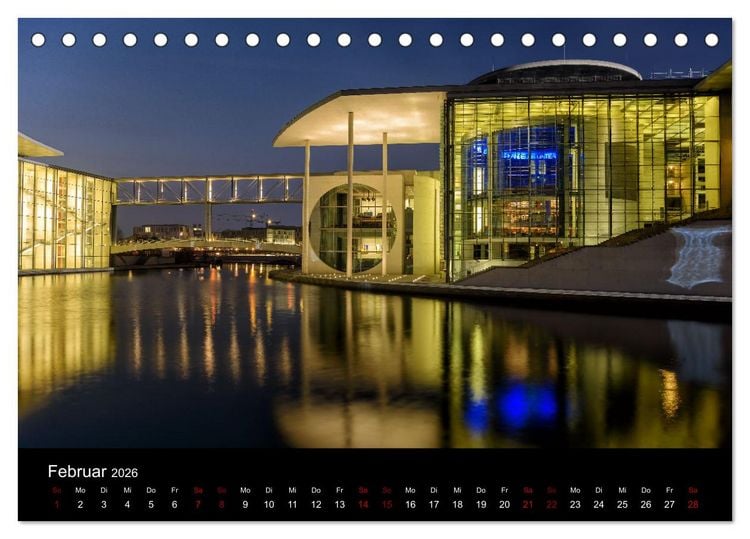 Produktbild: Eine Reise durch Berlin bei Nacht (Tischkalender 2026 DIN A5 quer), CALVENDO Monatskalender