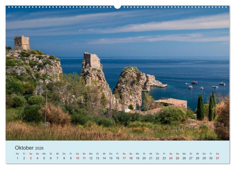Produktbild: Sizilien &ndash; Die Insel, auf der es keinen Winter gibt (Wandkalender 2026 DIN A2 quer), CALVENDO Monatskalender