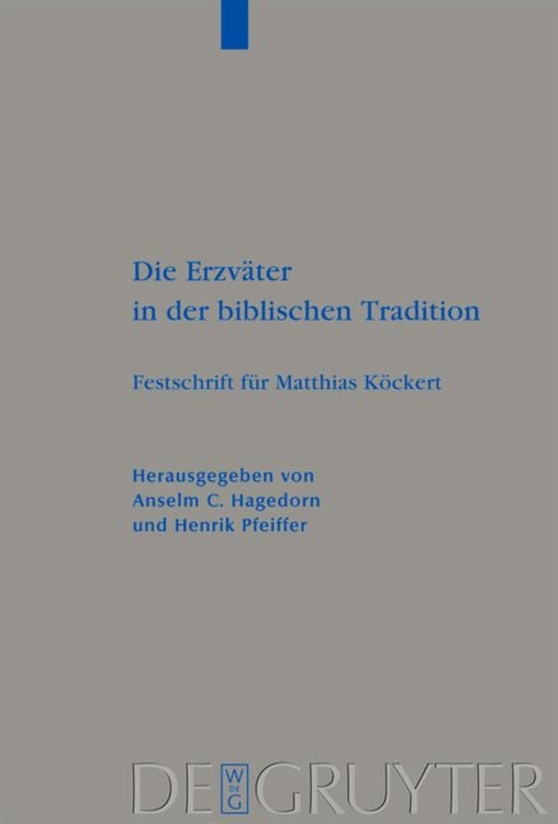 Produktbild: Die Erzväter in der biblischen Tradition