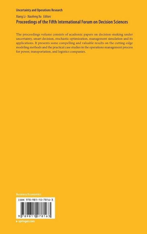 Produktbild: Proceedings of the Fifth International Forum on Decision Sciences