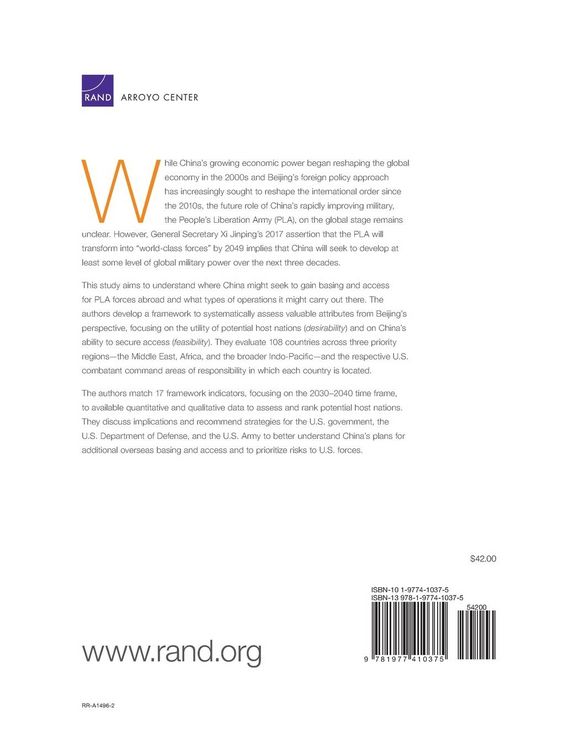 Produktbild: The People's Liberation Army's Search for Overseas Basing and Access