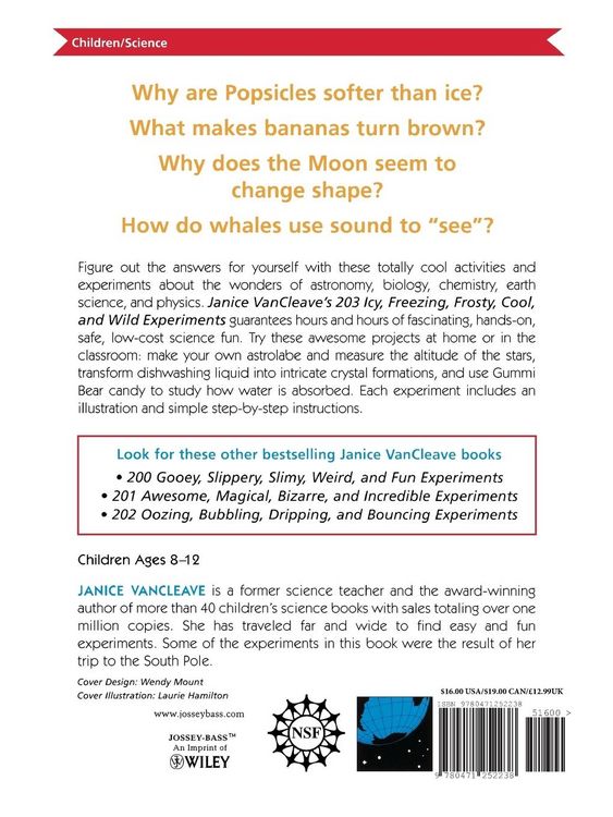 Produktbild: Janice Vancleave's 203 Icy, Freezing, Frosty, Cool, and Wild Experiments