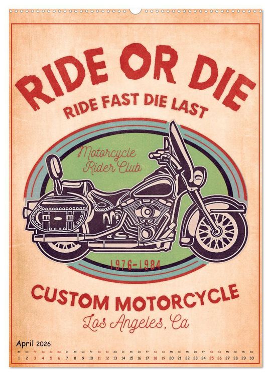 Produktbild: Motorrad Nostalgie (Wandkalender 2026 DIN A2 hoch), CALVENDO Monatskalender