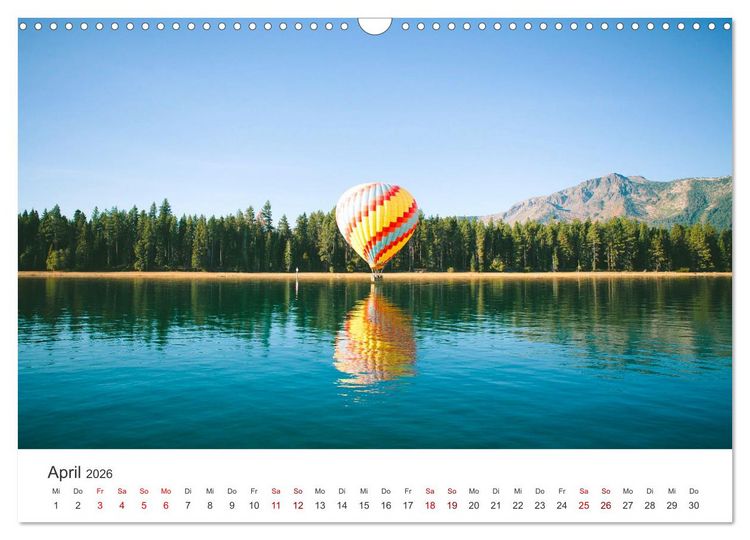 Produktbild: Kunterbunte Hei&szlig;luftballone (Wandkalender 2026 DIN A3 quer), CALVENDO Monatskalender