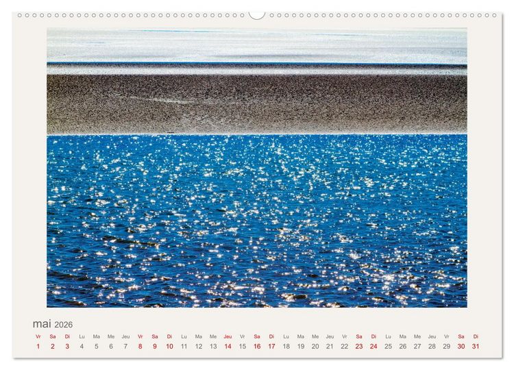Produktbild: La mer sous le ciel (Calendrier mural 2026 DIN A2 vertical) calendrier de bureau