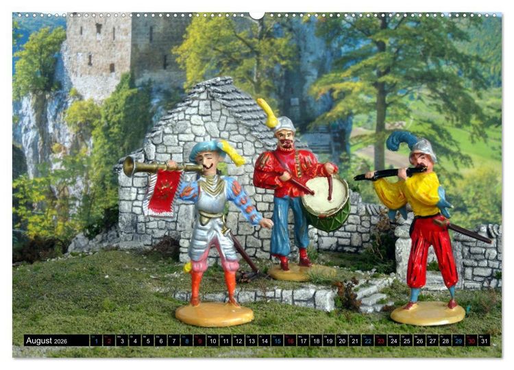 Produktbild: Landsknechte und Ritter im Modell (Wandkalender 2026 DIN A2 quer), CALVENDO Monatskalender