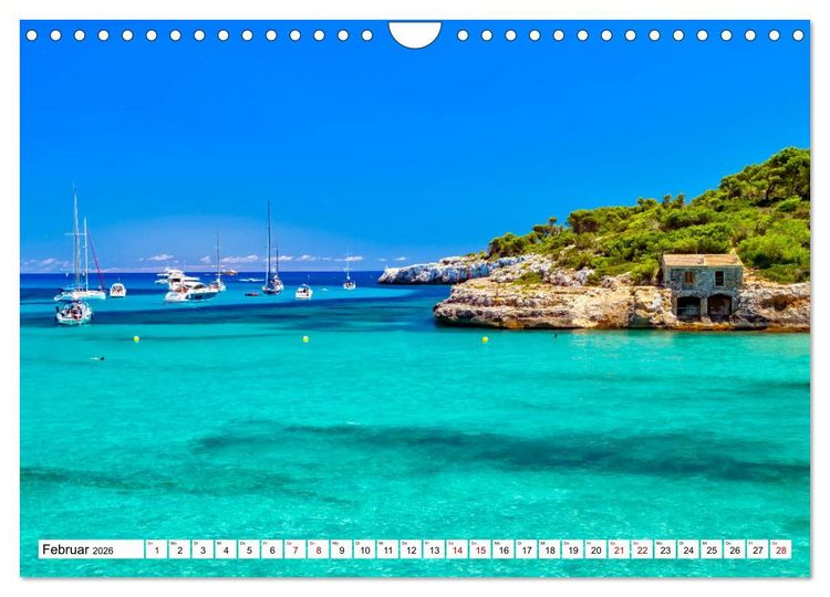 Produktbild: Mallorca - Sch&ouml;ne Impressionen der Insel (Wandkalender 2026 DIN A4 quer), CALVENDO Monatskalender
