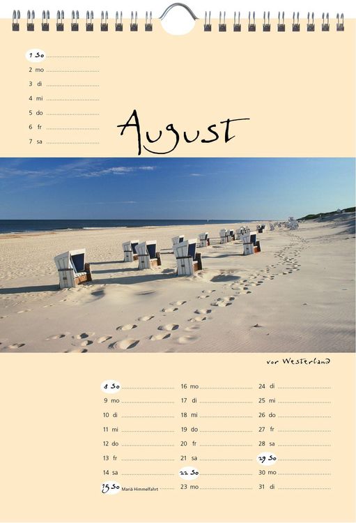 Produktbild: Sylt-die Insel 2027 A4 Kalender