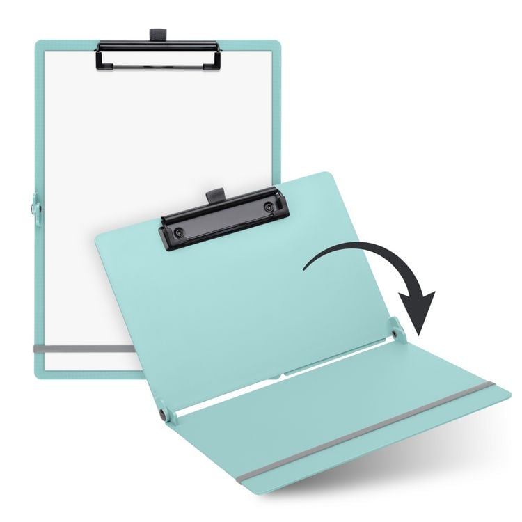 Produktbild: SAX Klemmbrett Design faltbar A5 auf A4, aqua