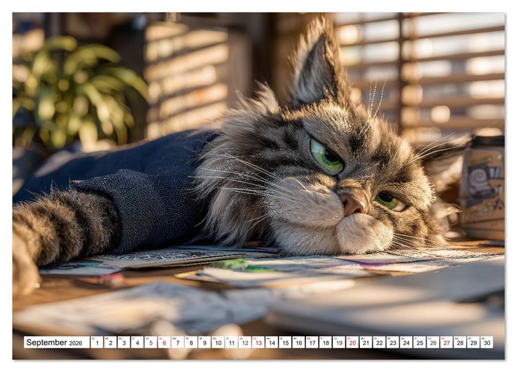 Produktbild: Die Chaos GmbH - Tierisch faule Kollegen (hochwertiger Premium Wandkalender 2026 DIN A2 quer), Kunstdruck in Hochglanz