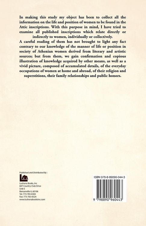 Produktbild: A Study of Women, in Attic Inscriptions