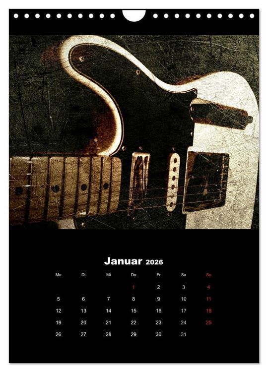Produktbild: Vintage Gitarren (Wandkalender 2026 DIN A4 hoch), CALVENDO Monatskalender
