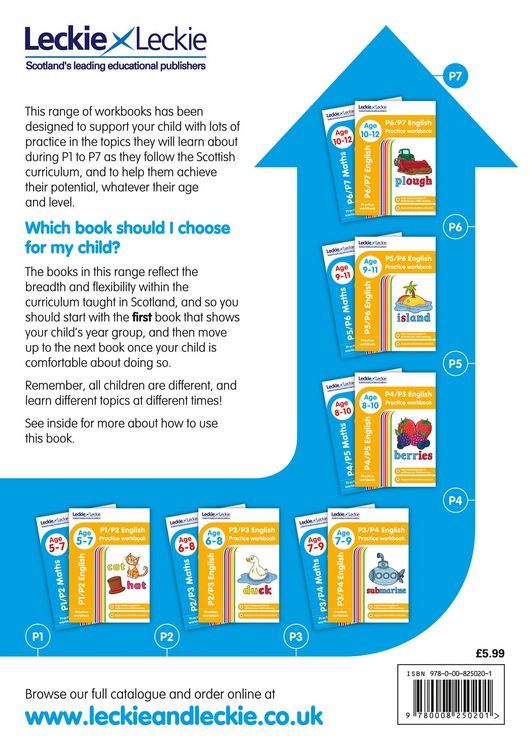 Produktbild: Leckie: P1/P2 English Practice Workbook