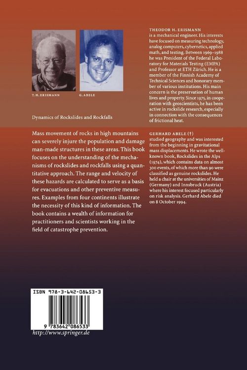Produktbild: Dynamics of Rockslides and Rockfalls